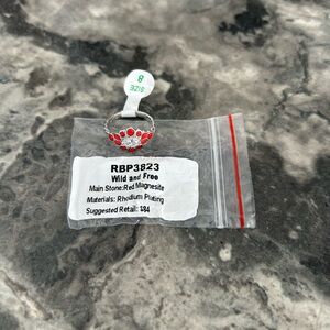 Wild and Free Red Magnesite Ring